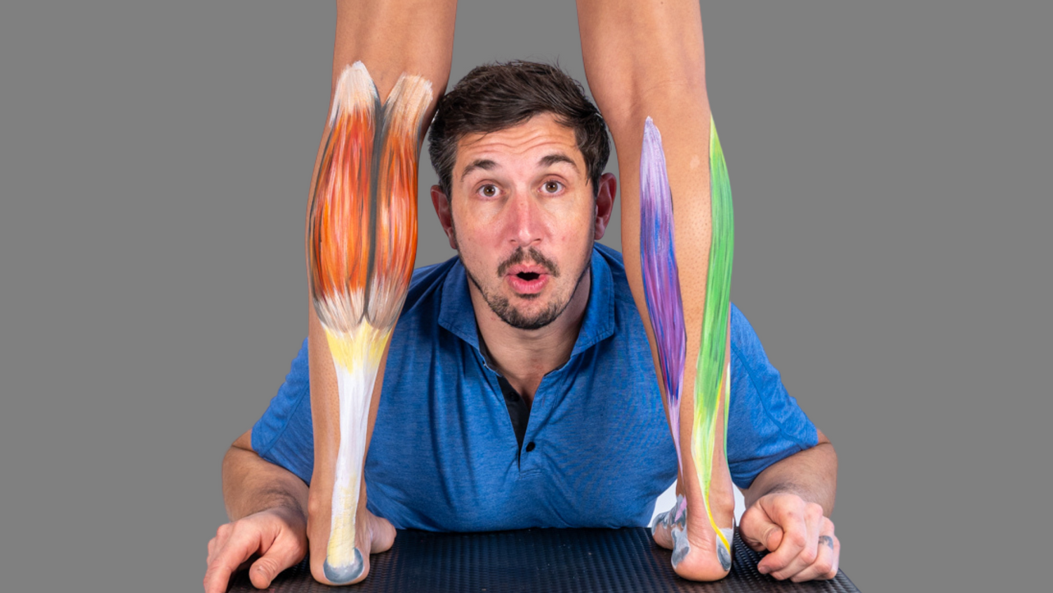 Dr. Mike making dismayed face at uneven leg lengths.